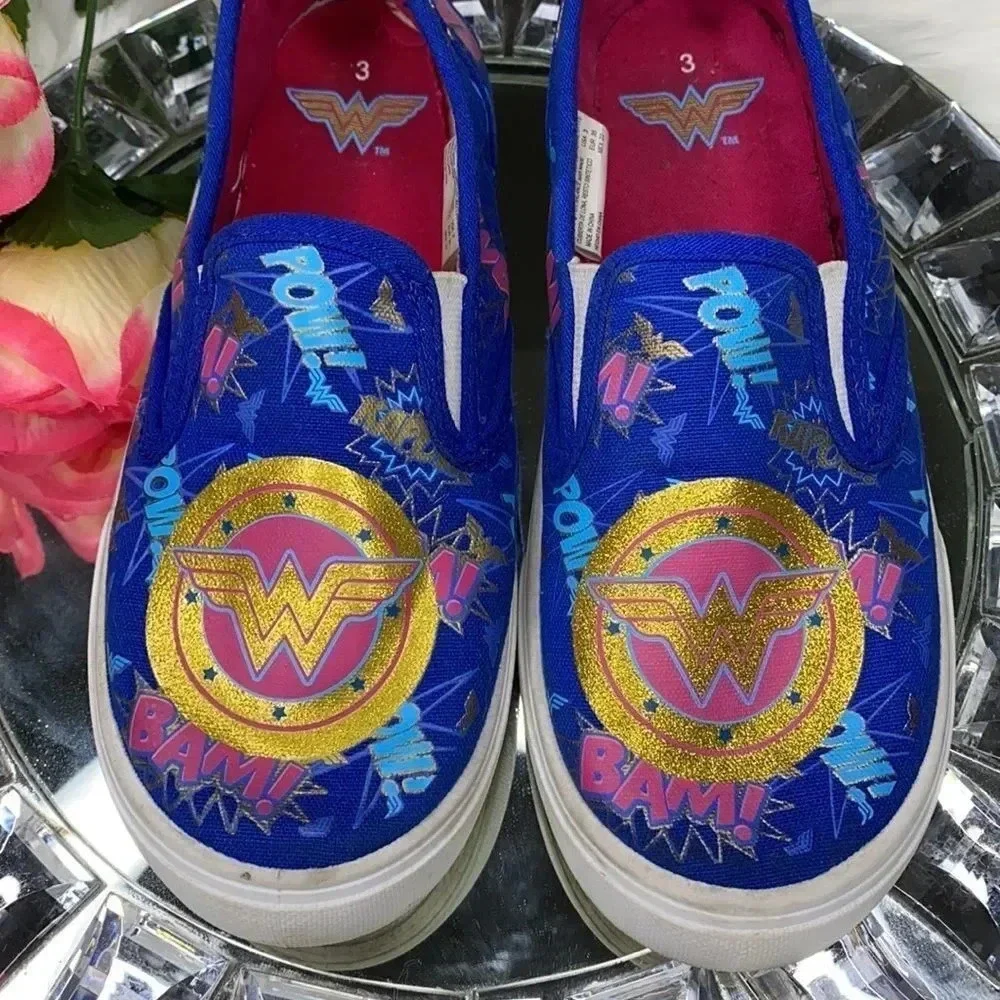 Wonder Woman Canvas Tennis Slip On Sneaker…